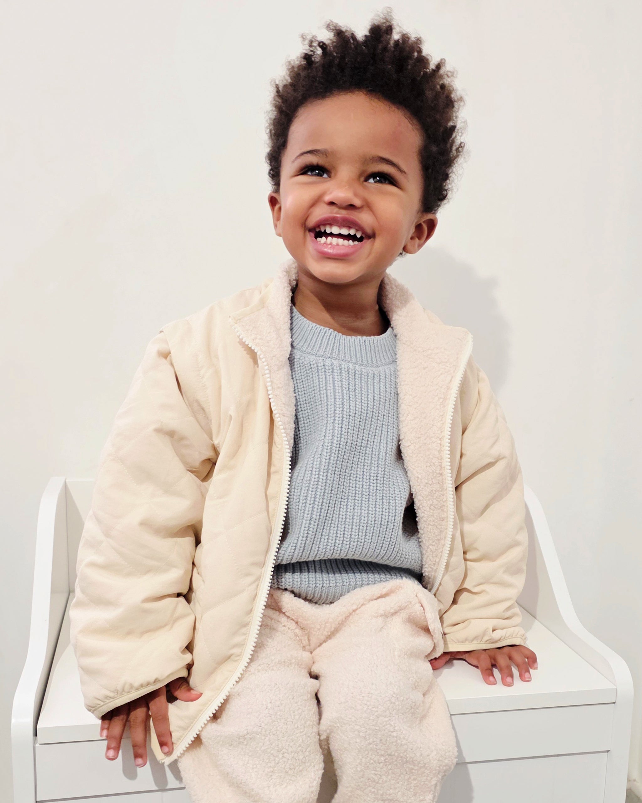 4-iN-1 REVERSiBLE TEDDY COAT - MACADAMiA MiLK