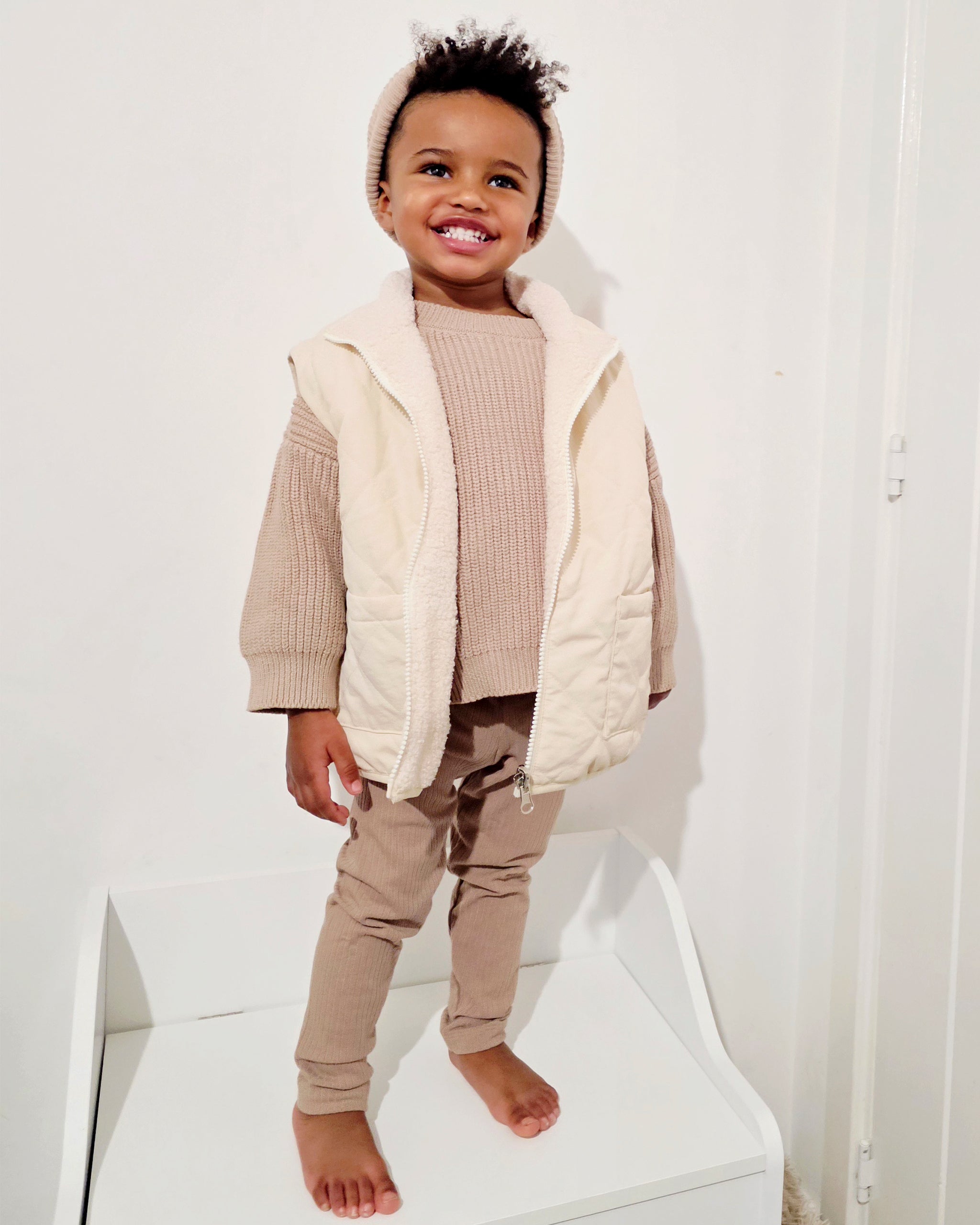 4-iN-1 REVERSiBLE TEDDY COAT - MACADAMiA MiLK