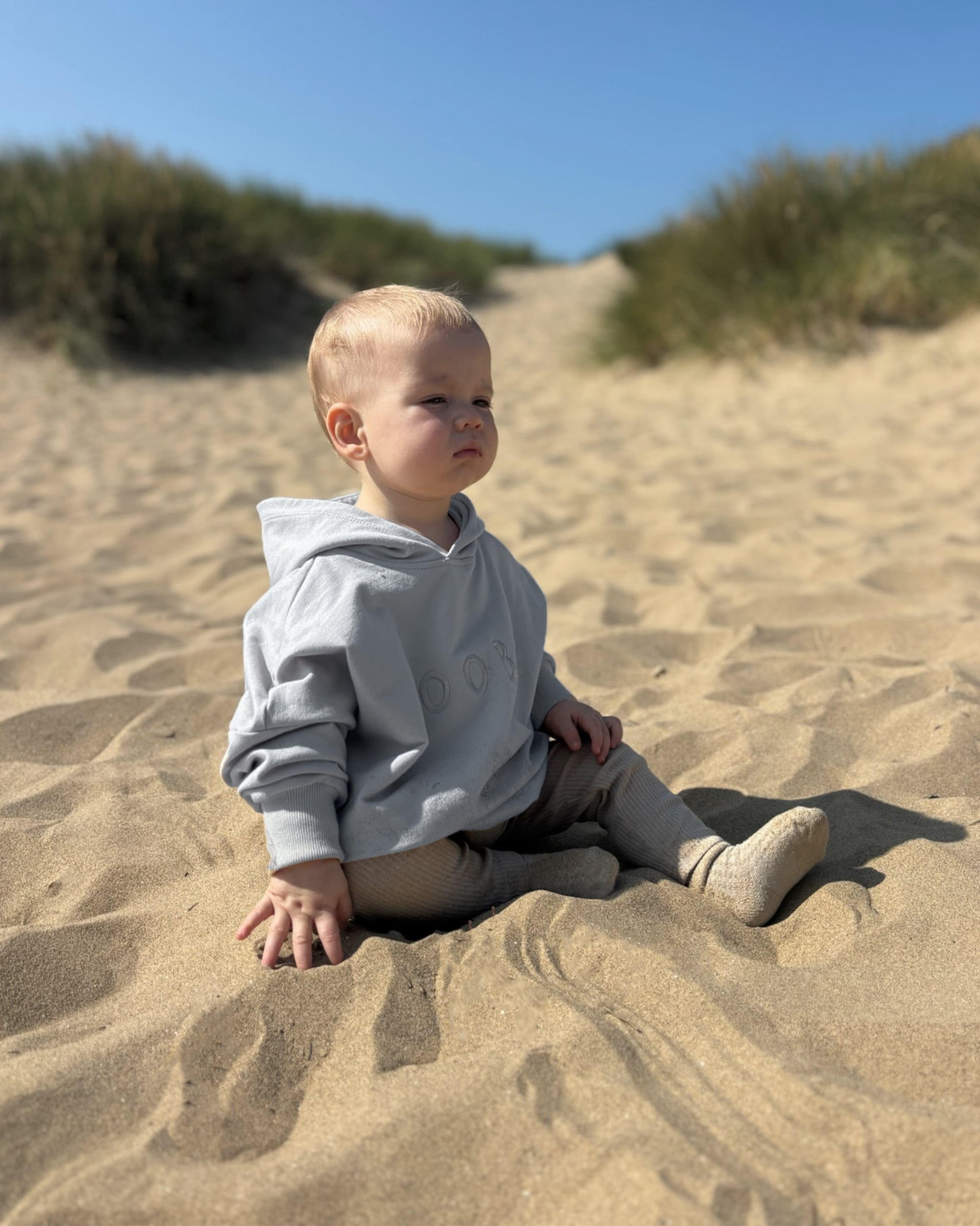 ROOBiE oversized toddler jumper in BONDi BREEZE – soft blue sweatshirt, ideal for nursery and mix-and-match outfits