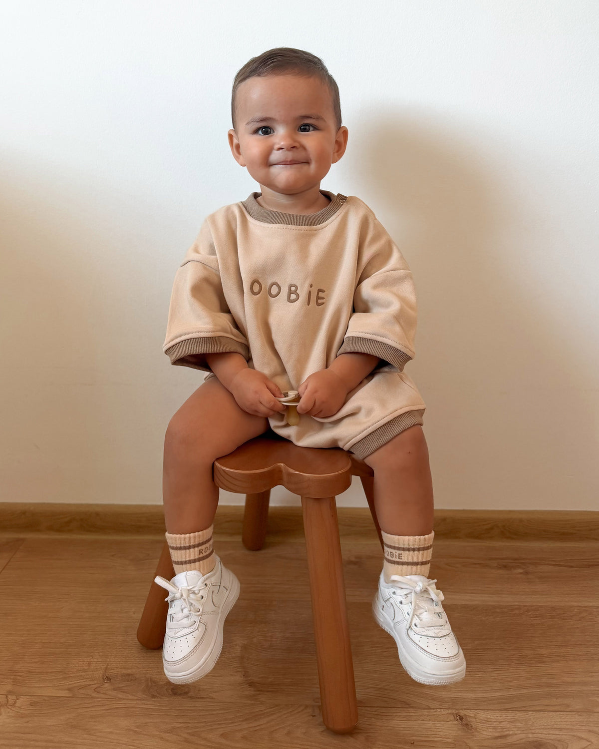 Oversized Romper - Macadamia Milk