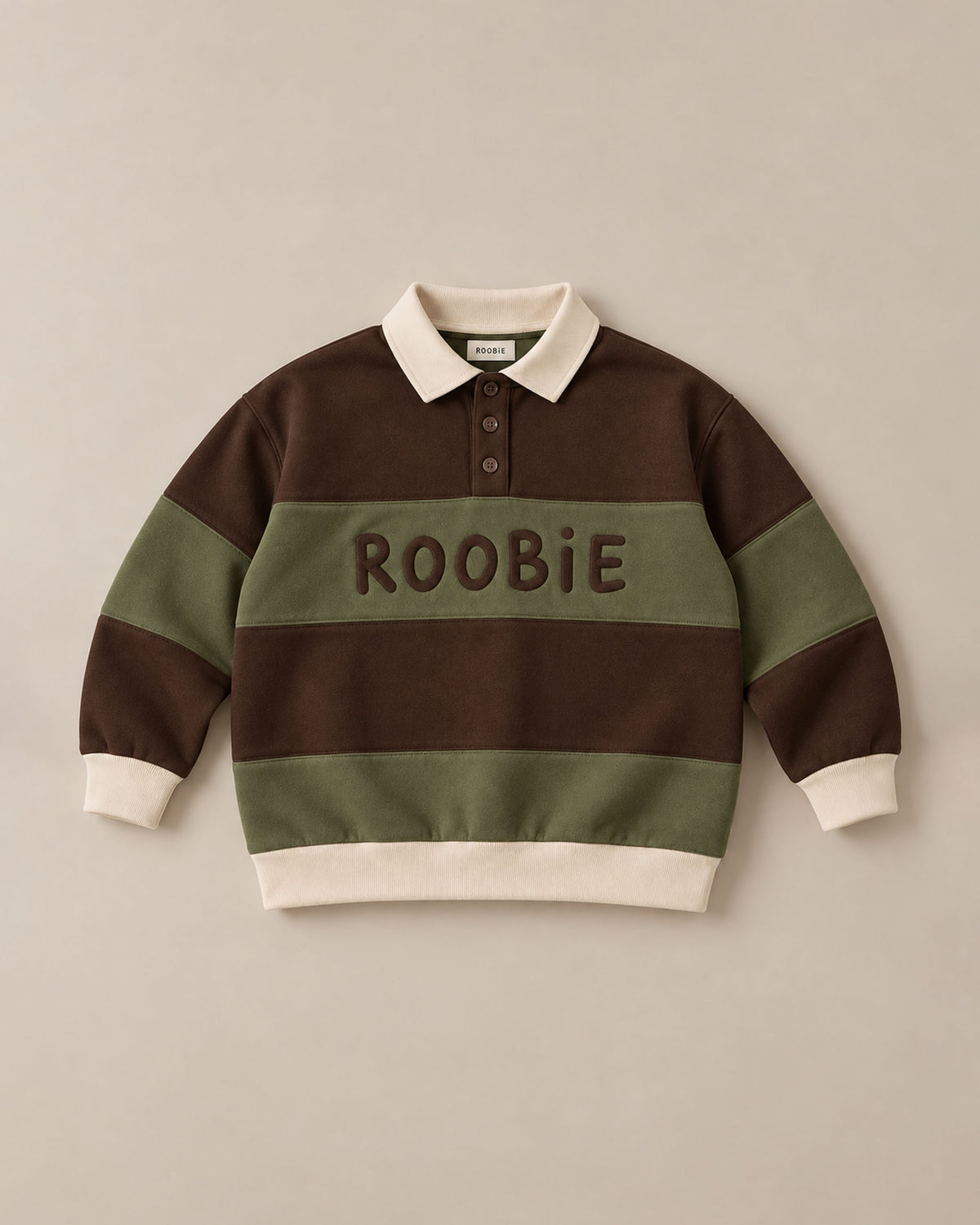 Oversized Cotton Rugby Top - Kale Crunch + Milo Milkshake