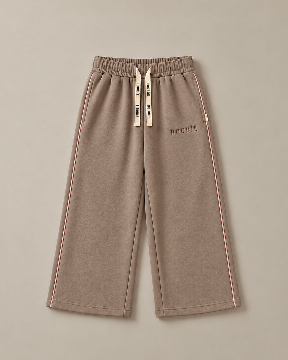 Reversible Cotton Wide Leg Joggers - Raspberry Whip + Choccy Biccy