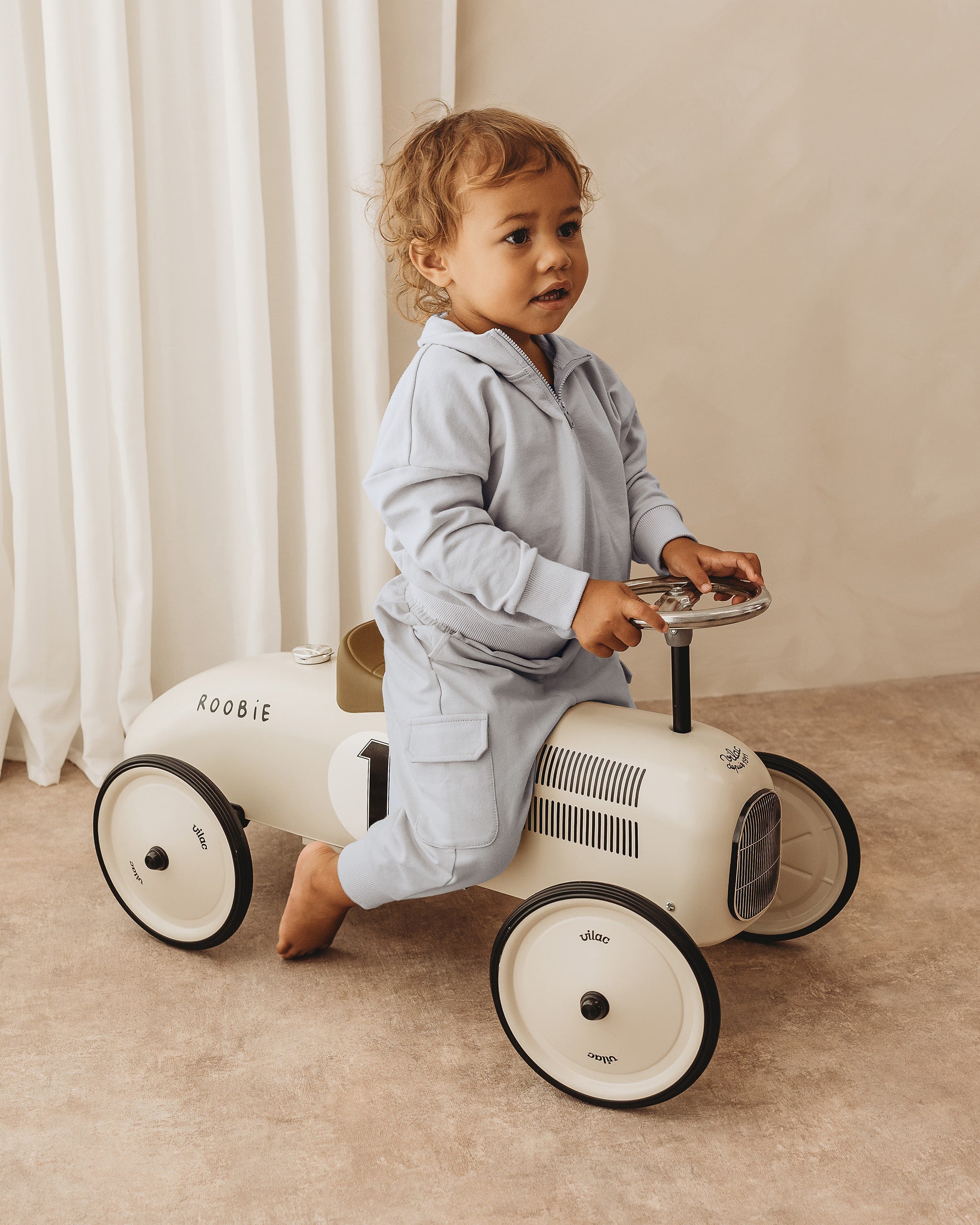 ROOBiE toddler cargo joggers in BONDi BREEZE – blue jogger trousers with pockets, ideal for nursery and mix-and-match wear