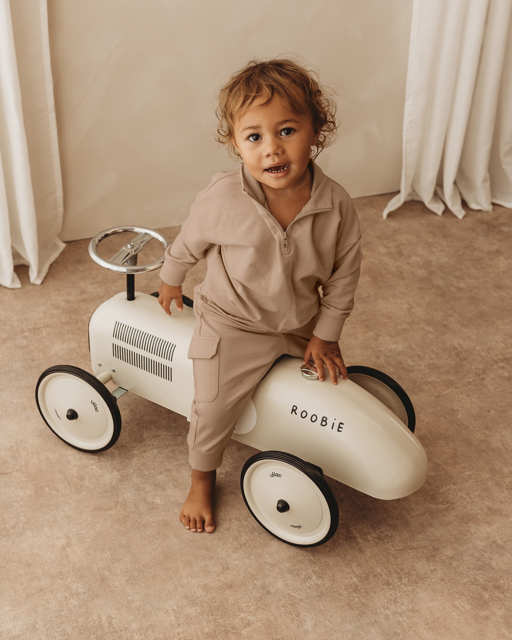 ROOBiE toddler cargo joggers in CHOCCY BiCCY – brown cargo joggers for toddlers, nursery-friendly capsule essential