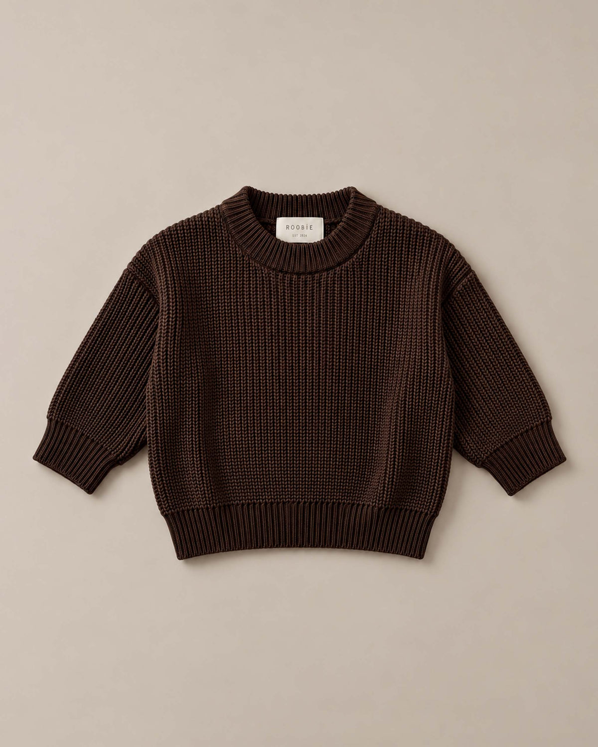 Oversized Cotton Chunky Knit Sweater - Milo Milkshake