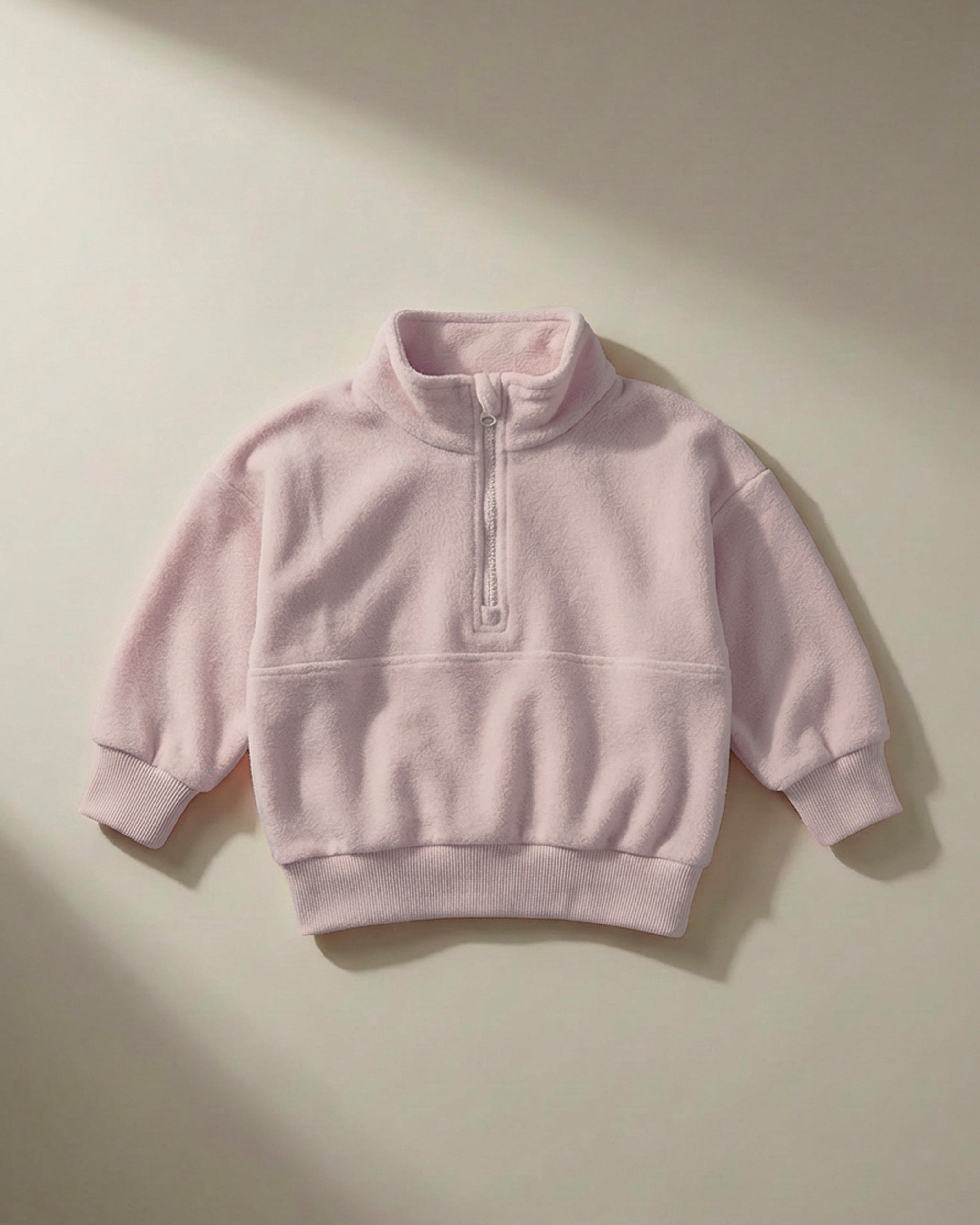 FLEECE QUARTER ZiP JUMPER - RASPBERRY WHiP