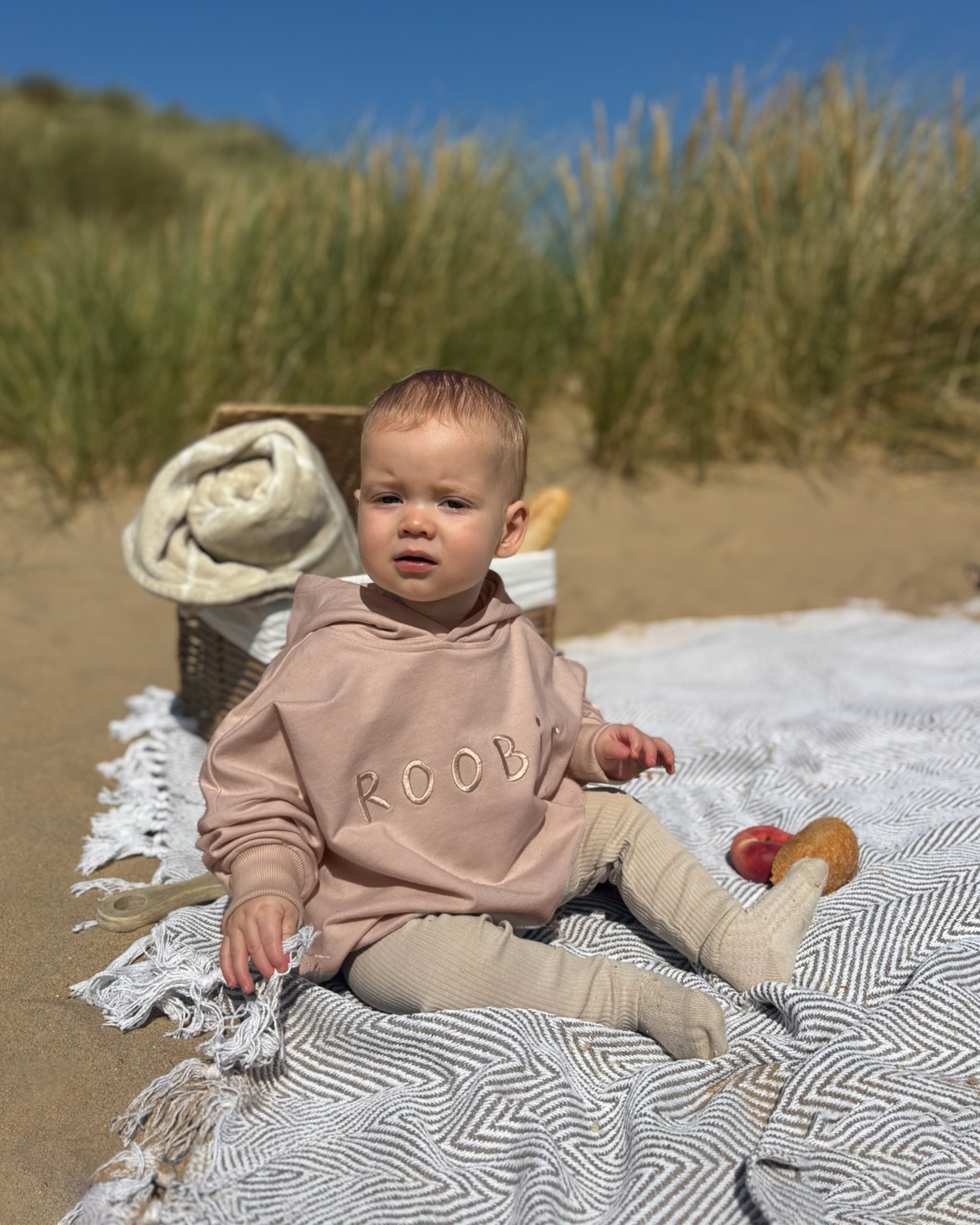 ROOBiE toddler hoodie in RASPBERRY WHiP – pink toddler hoodie, nursery-friendly versatile style