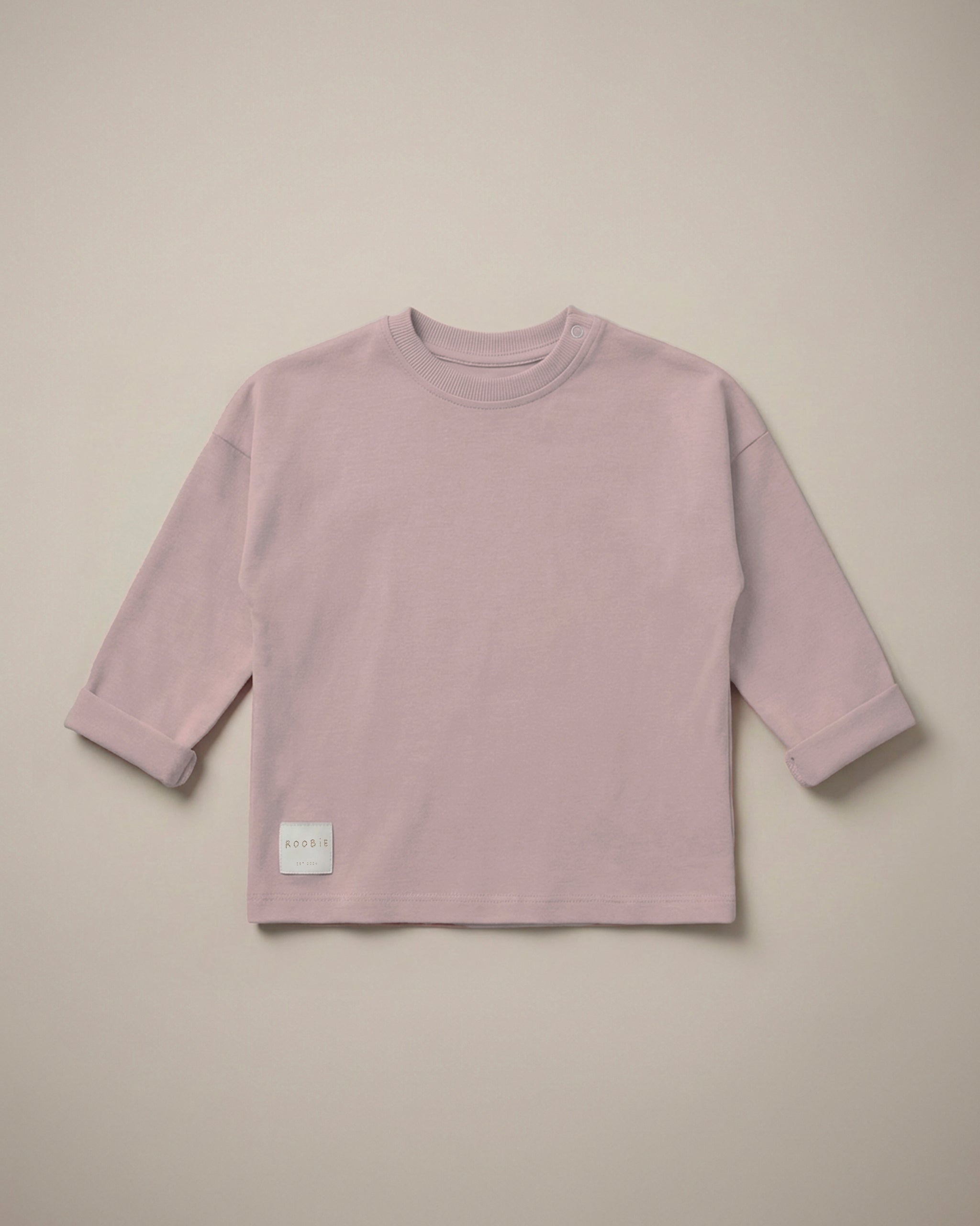 ROOBiE oversized long sleeve t-shirt from ROOBiE, featuring an oversized fit, photographed against a neutral background.