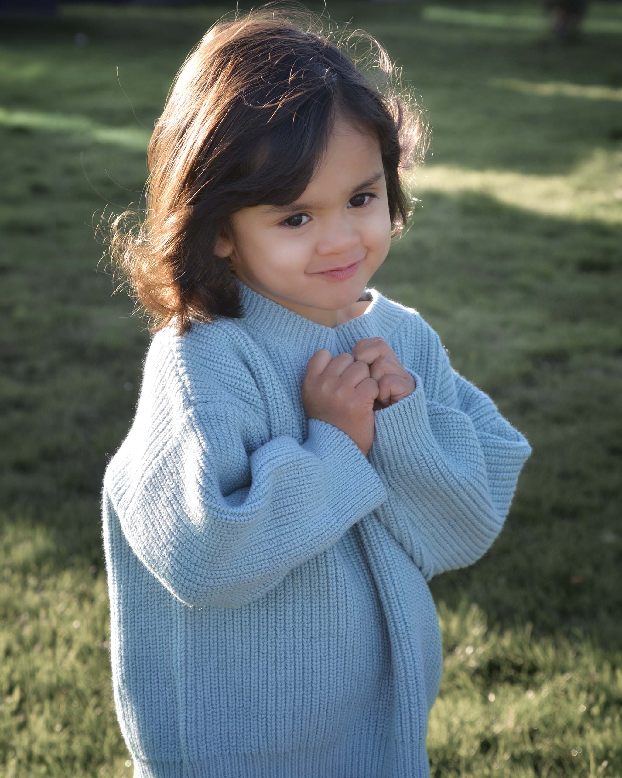 CHUNKY KNiT SWEATER - MORNiNGTON MiST