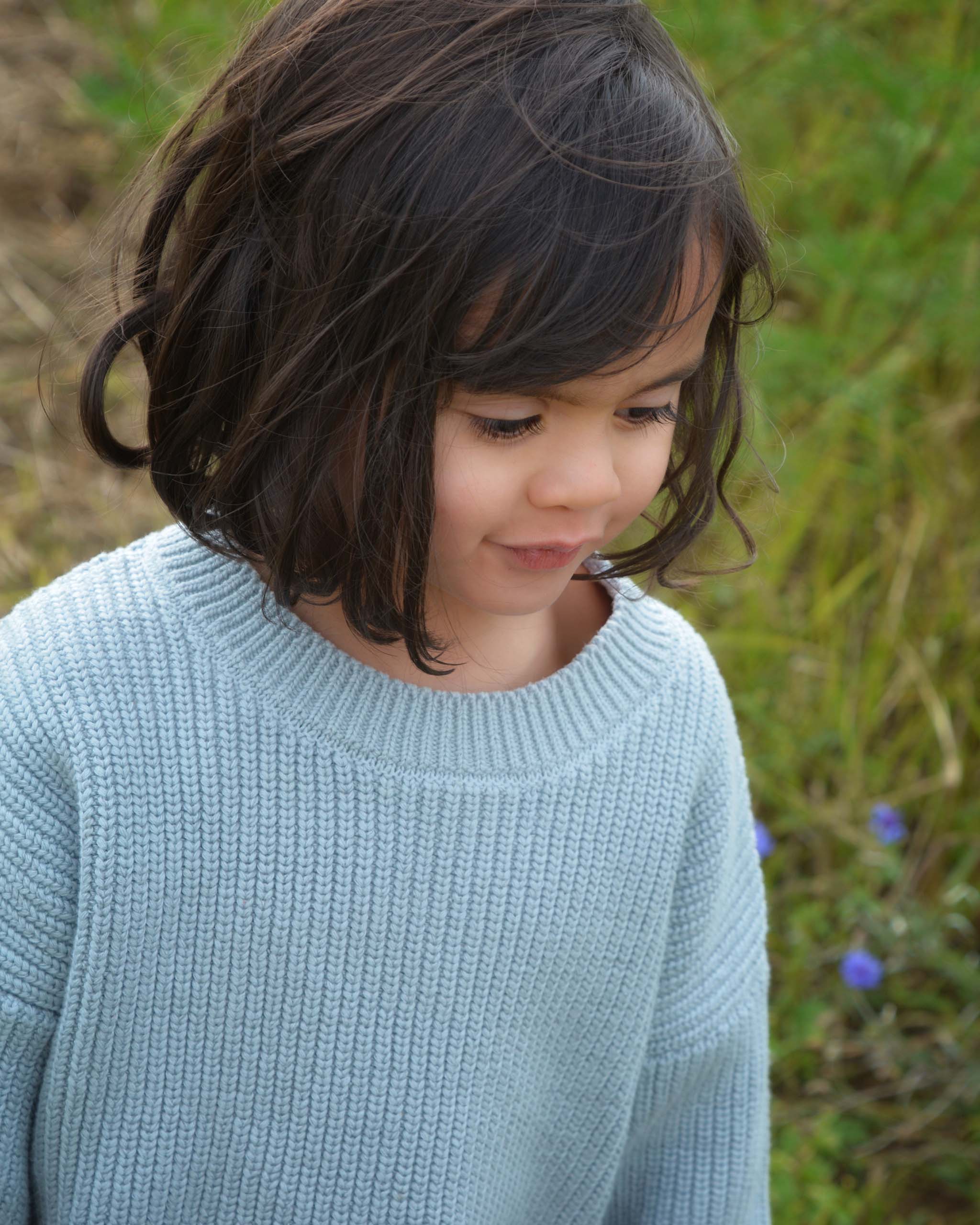 CHUNKY KNiT SWEATER - MORNiNGTON MiST