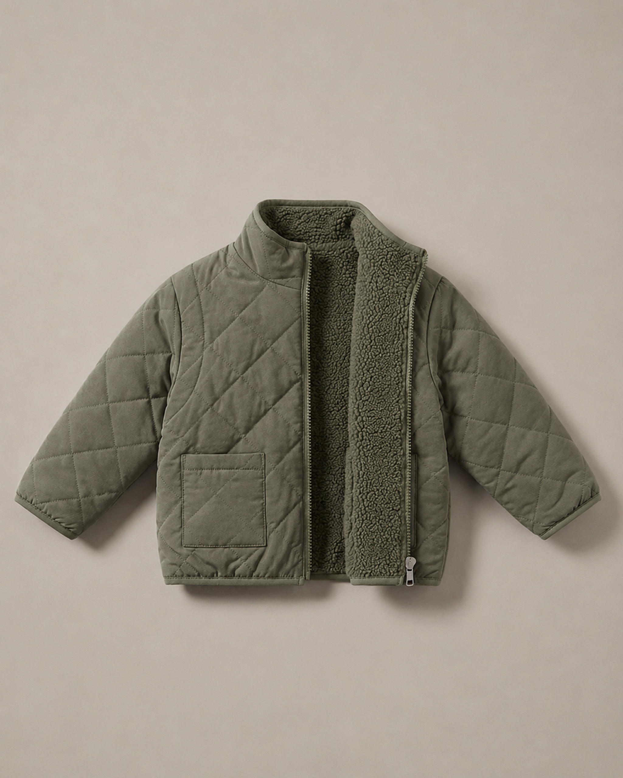 THE GROWN-UP'S 4-iN-1 REVERSiBLE TEDDY COAT - KALE CRUNCH