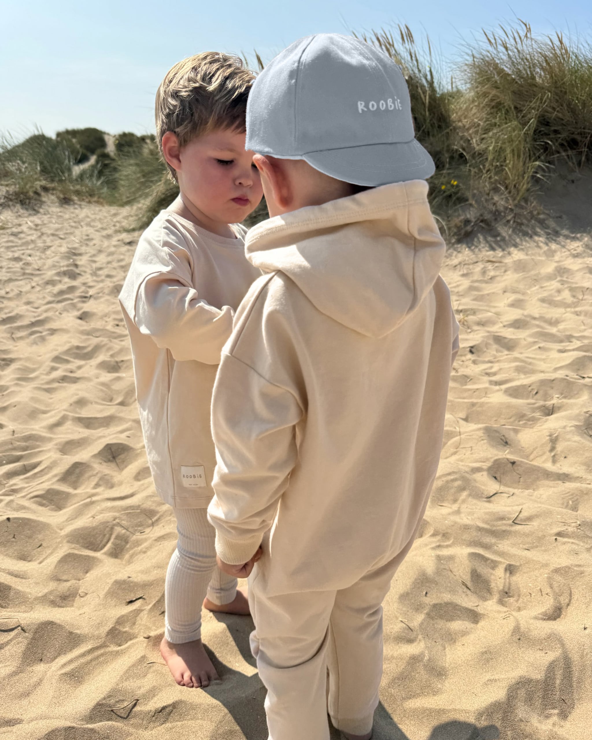 ROOBiE reversible toddler cap in BONDi BREEZE – blue 2-in-1 toddler baseball cap with strap back, versatile mix-and-match style