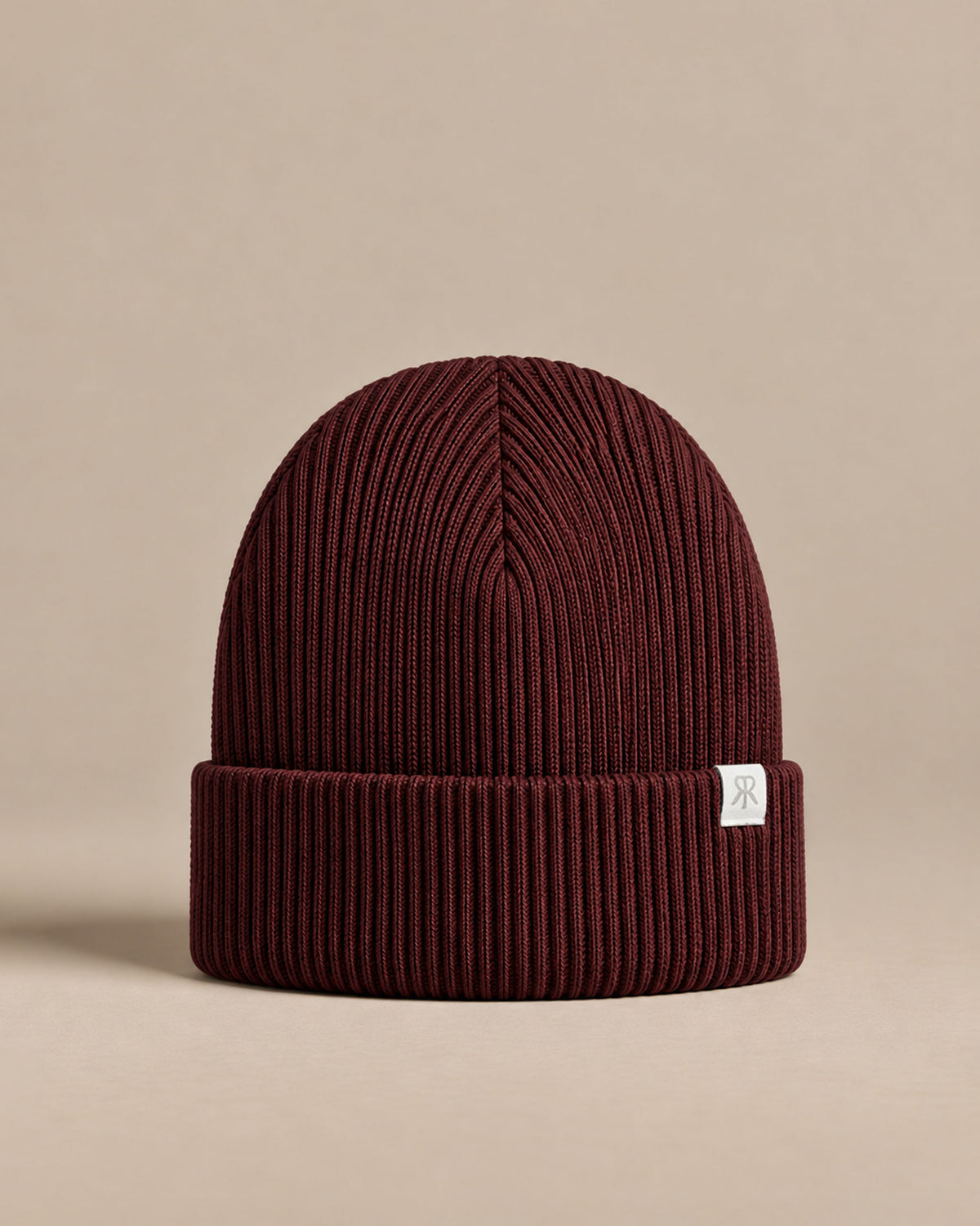 Ribbed Cotton Beanie - Mum's Shiraz