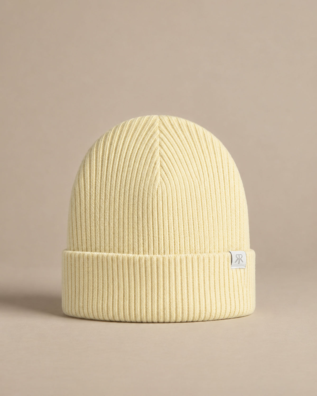 Ribbed Cotton Beanie - Butter Swirl
