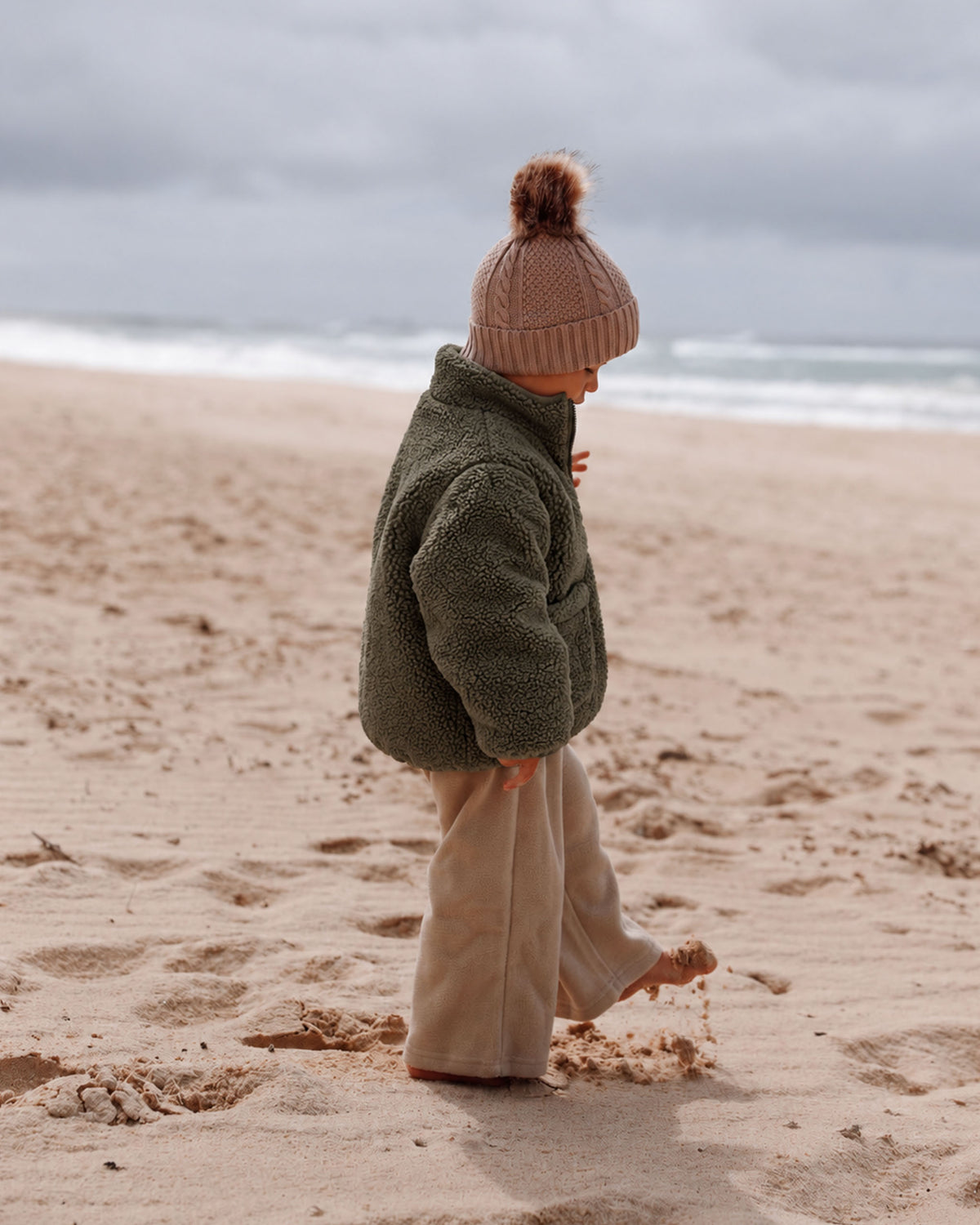 4-in-1 Reversible Teddy Coat - Kale Crunch